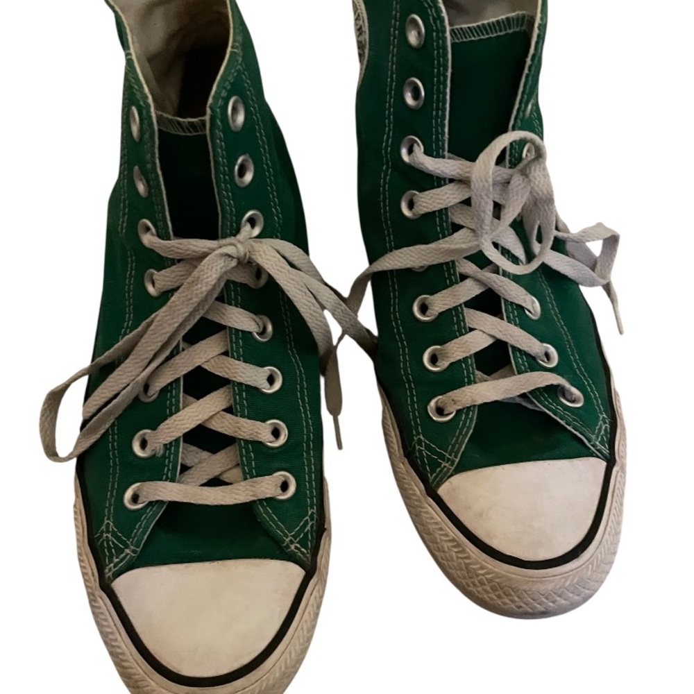 Converse Green High-Tops with White Accents